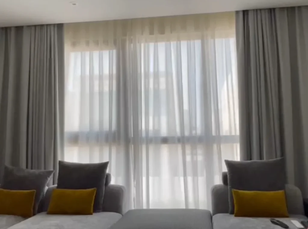 contemporary motorized curtains